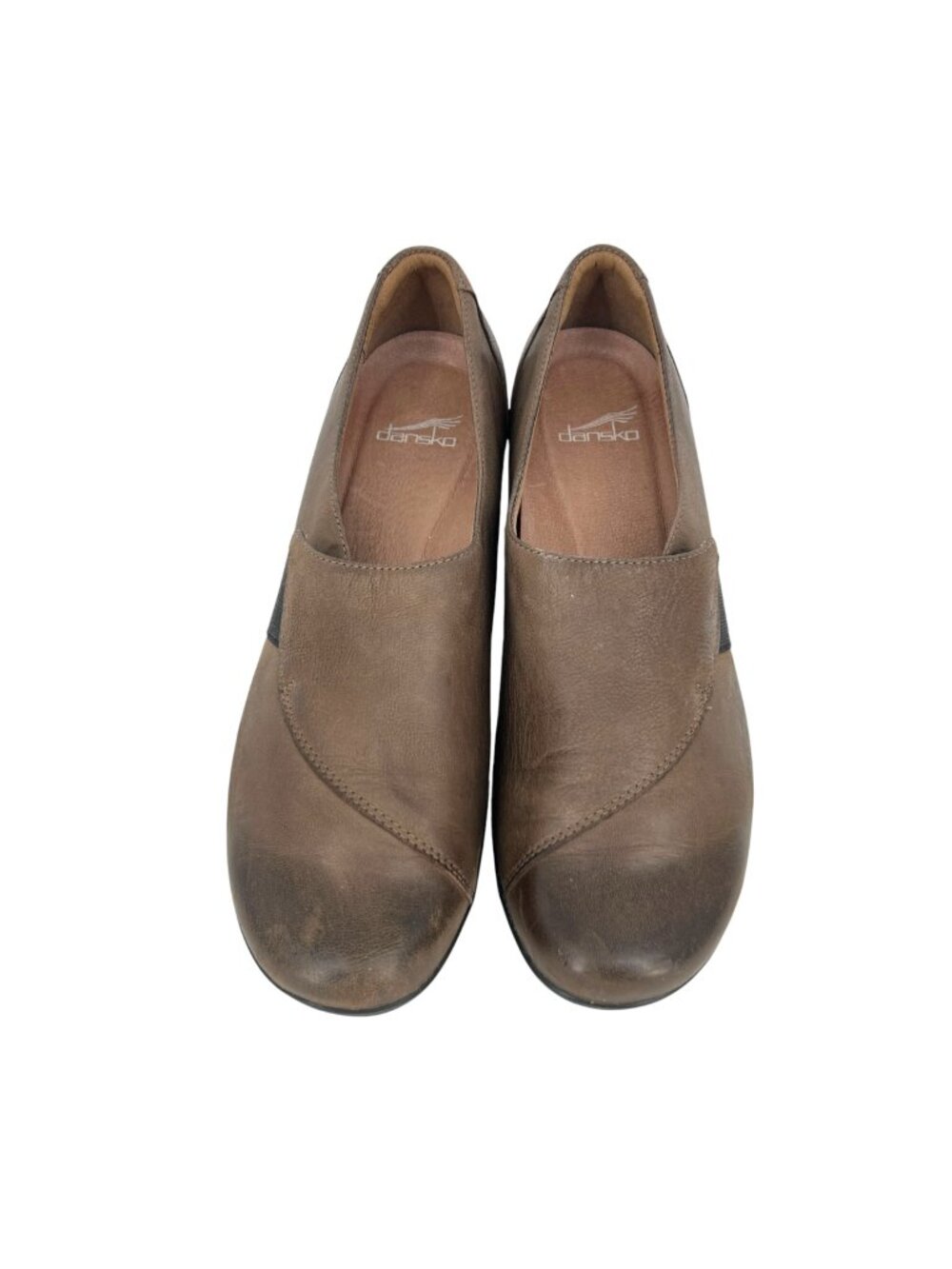 Dansko Fae Burnished Nubuck Slip-On Shoes Mushroom Brown Size 42 US 11.5-12